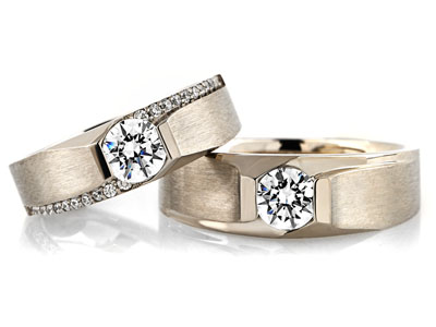 5부 다이아몬드 반지 커플링 - 링컨
